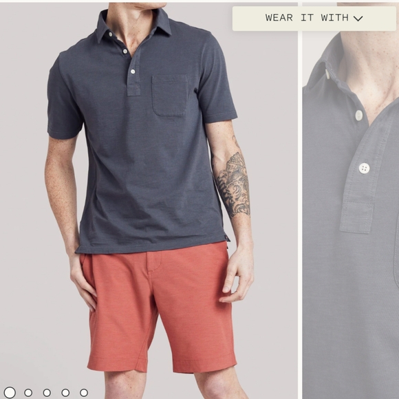 Faherty Sunwashed Organic Cotton Polo Shirt - Picture 1 of 10